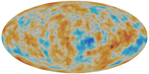 Πλήρης χάρτης πόλωσης της CMB (Cosmic Microwave Background) 